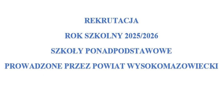 Rekrutacja – rok szkolny 2025/2026